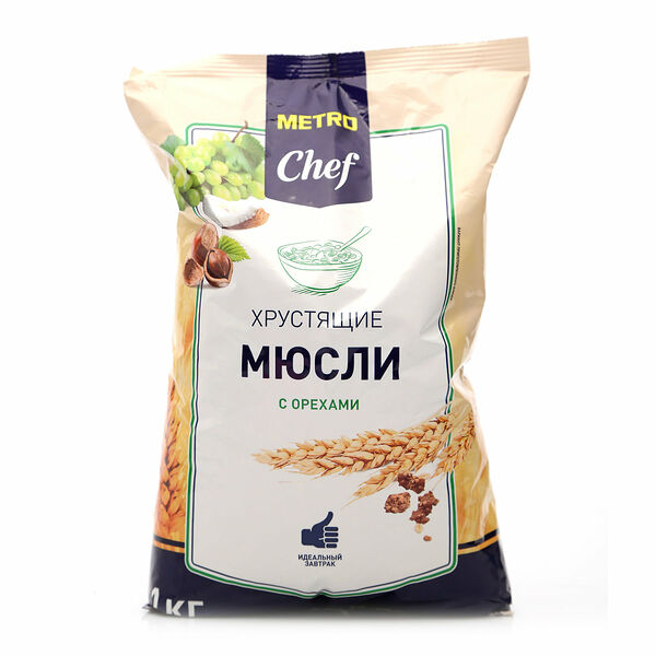 Мюсли хрустящие с орехами ТМ Metro (Метро)