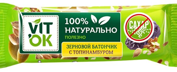 Конфета-батончик Vitok неглазированная с топинамбуром 30г