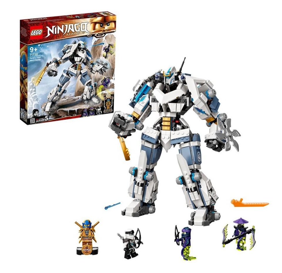 

Конструктор Битва с роботом Зейна LEGO Ninjago 71738 9+, 840 элементов