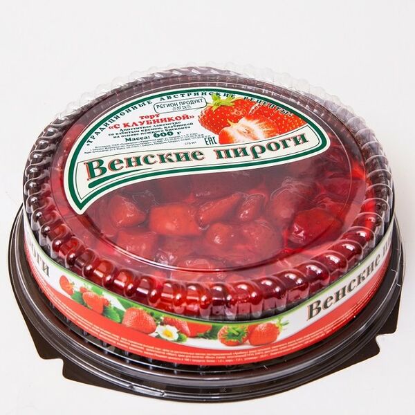 Торт Венский пирог Клубничный 0,62кг