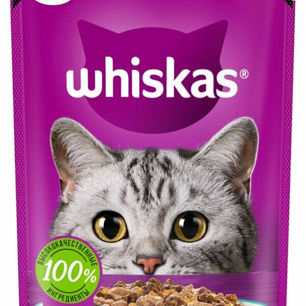 Влажный корм для кошек Whiskas говядина-кролик