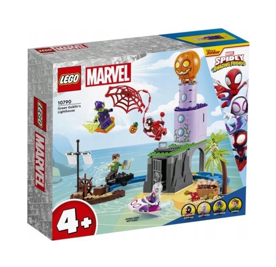 

Конструктор детский Marvel «Команда Человека-паука и маяк Зелёного Гоблина» 4+, LEGO, 149 деталей, 1 шт., Венгрия
