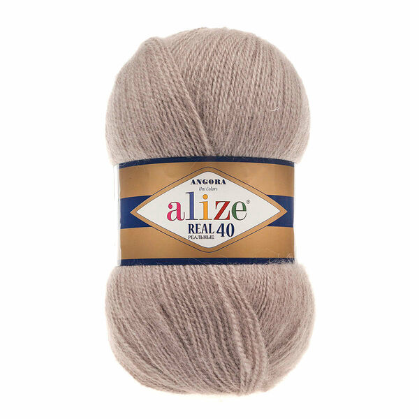 Пряжа ALIZE 'Angora real 40' 100 гр. (40% шерсть, 60% акрил)(541 бежевый)