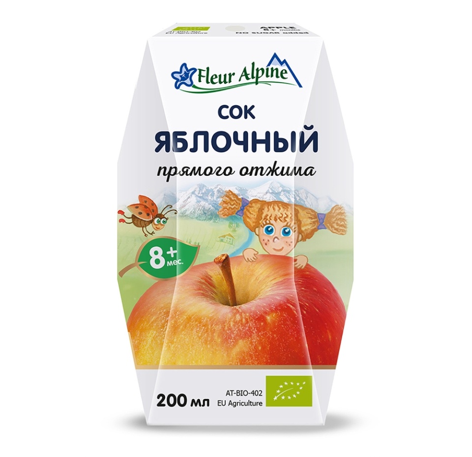 

Сок Fleur Alpine яблочный 8 мес