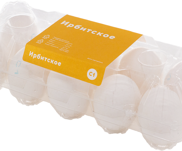 Яйцо куриное Ирбитское столовое С1, 10 шт