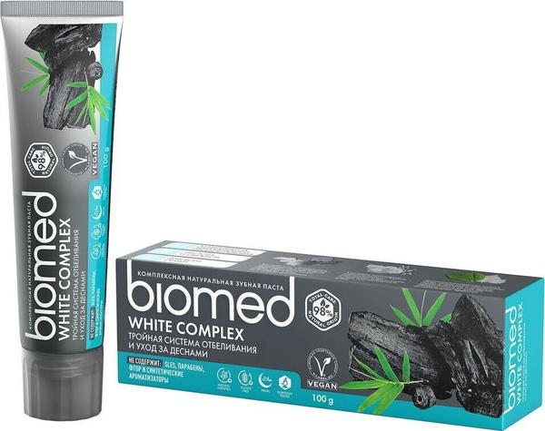 

Зубная паста Biomed White Complex антибактериальная отбеливающая 100 г