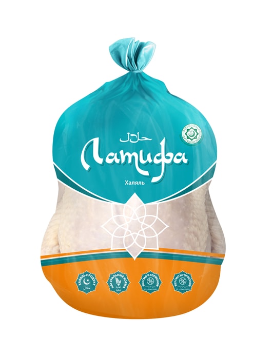 

Тушка цыпленка-бройлера Латифа Халяль потрошеная 1 сорта охлажденная вес