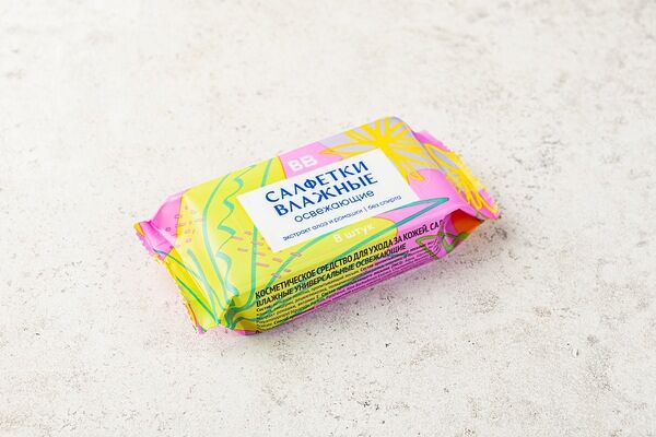 Салфетки влажные освежающие 8 шт.