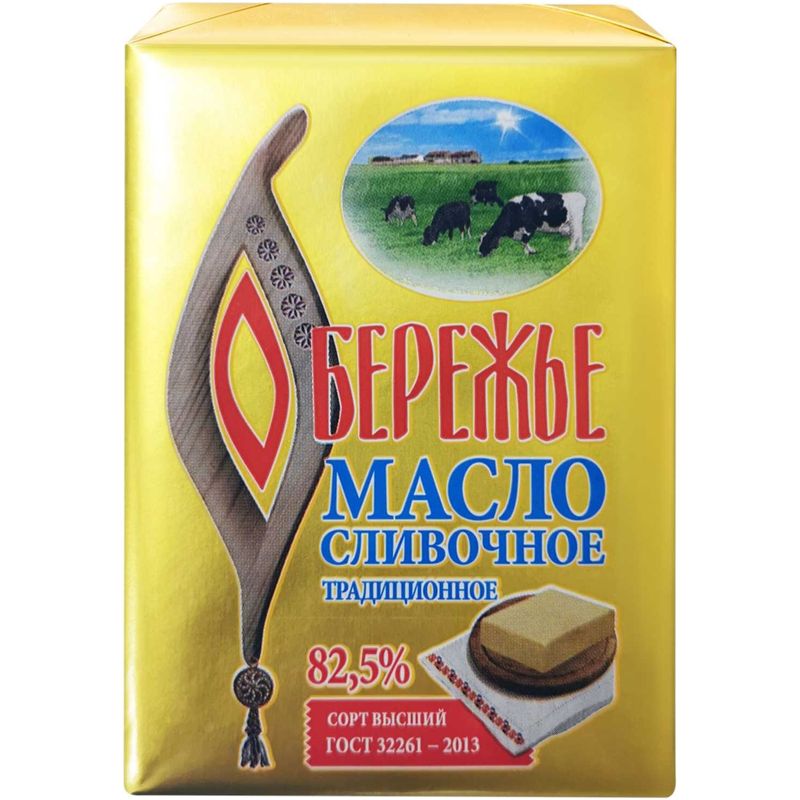 

Масло сливочное Обережье Традиционное 82.5% 180 г