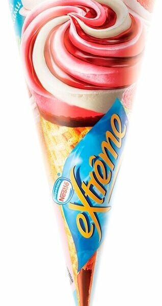 Мороженое Extreme Intriga Клубника со сливками в рожке