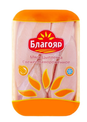 Филе грудки без кожи цыпленка-бройлера Благояр замороженное