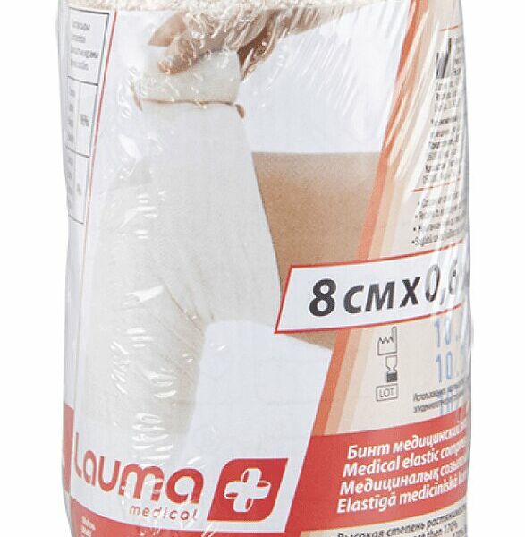 Бинт эластичный Lauma 0.6 м х 8 см ВР