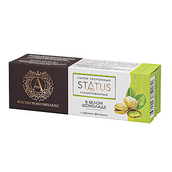 Сырок творожный А.Ростагрокомплекс в белом шоколаде с фисташками 26 %