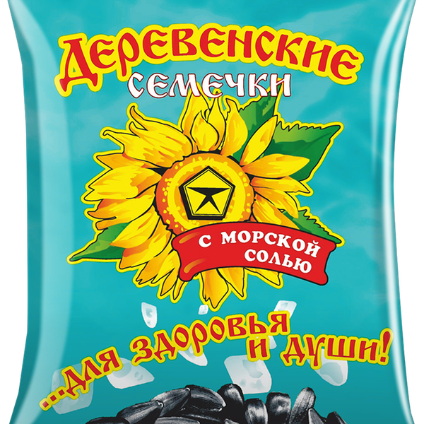 Семечки подсолнечника ТМ ДЕРЕВЕНСКИЕ обжаренные с морской солью