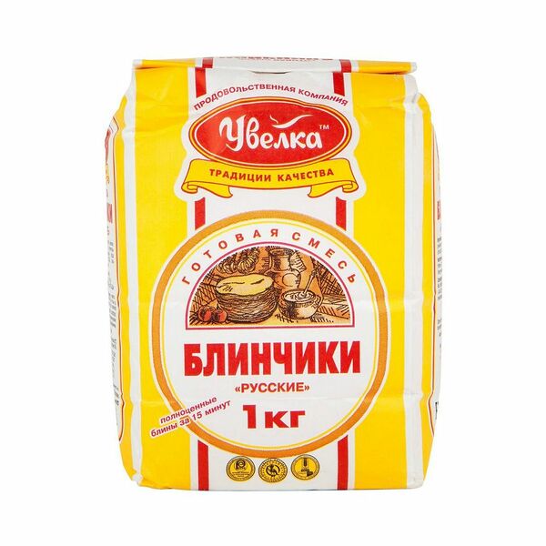 Мука готовая смесь блины русские Увелка 1кг