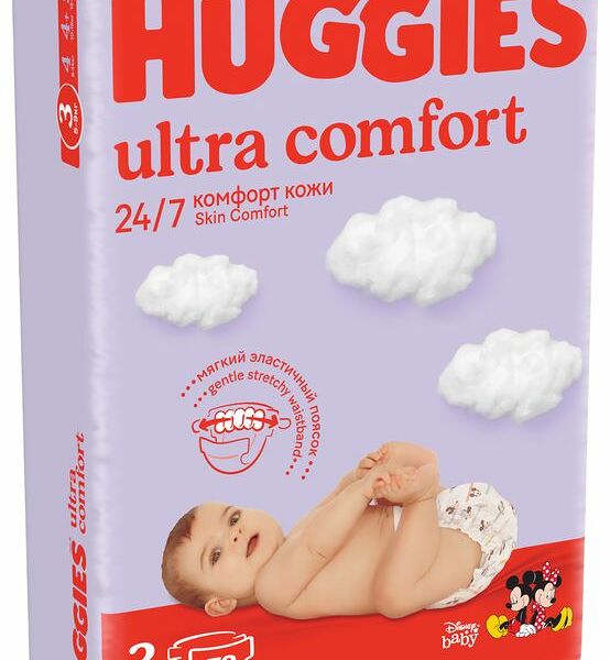 Подгузники Huggies Ultra Comfort для мальчиков и девочек р.3 5-9кг 78шт