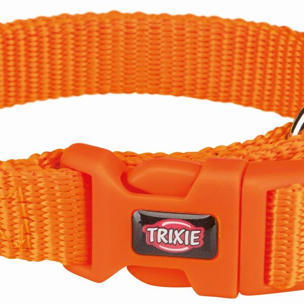 Ошейник для собак Premium, обхват шеи 30-45 см, ширина 1,5 см, папайя