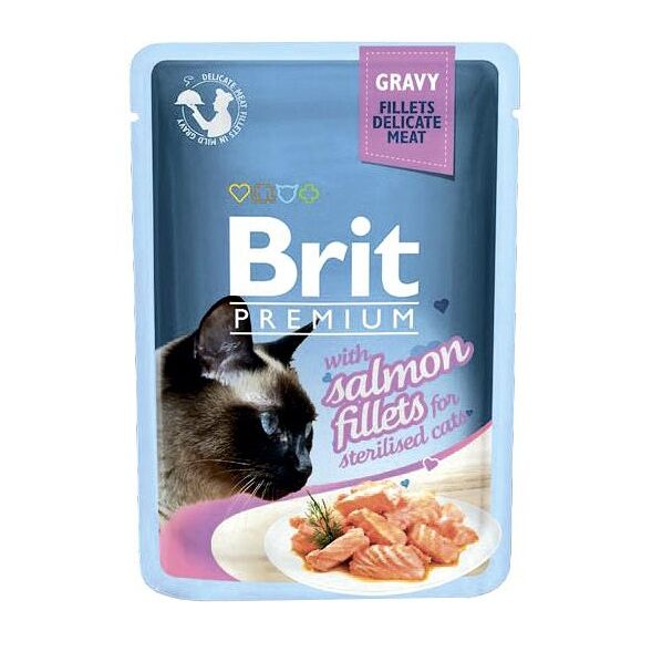 Корм для кошек Brit лосось в соусе