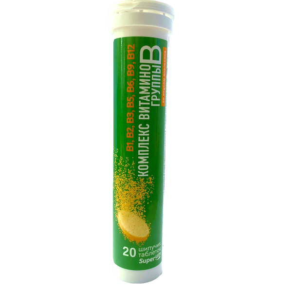Superum витамины группы В таблетки шипучие 20 шт