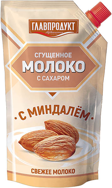 

Молоко сгущенное Главпродукт с миндалём
