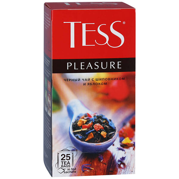 Чай Tess 25пак*1,5г плэжа черный с фруктовыми добавками