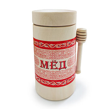 Мёд липовый в липовом туеске 250г, Россия