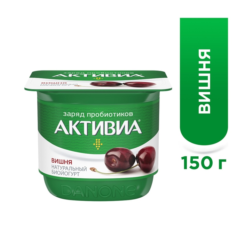 

Биойогурт Активиа вишня 2.9% 150 г