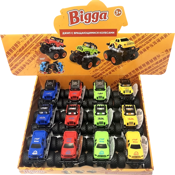 Игрушка BIGGA Джип с вращающимися колесами, в ассортименте
