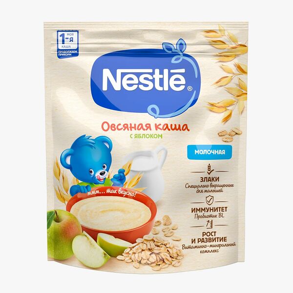 Каша Молочная овсяная с яблоком для продолжения прикорма 200г с бифидобактериями BL
