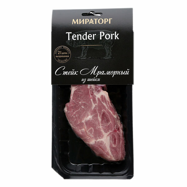 Стейк мраморный из шейки Tender Pork ТМ Мираторг