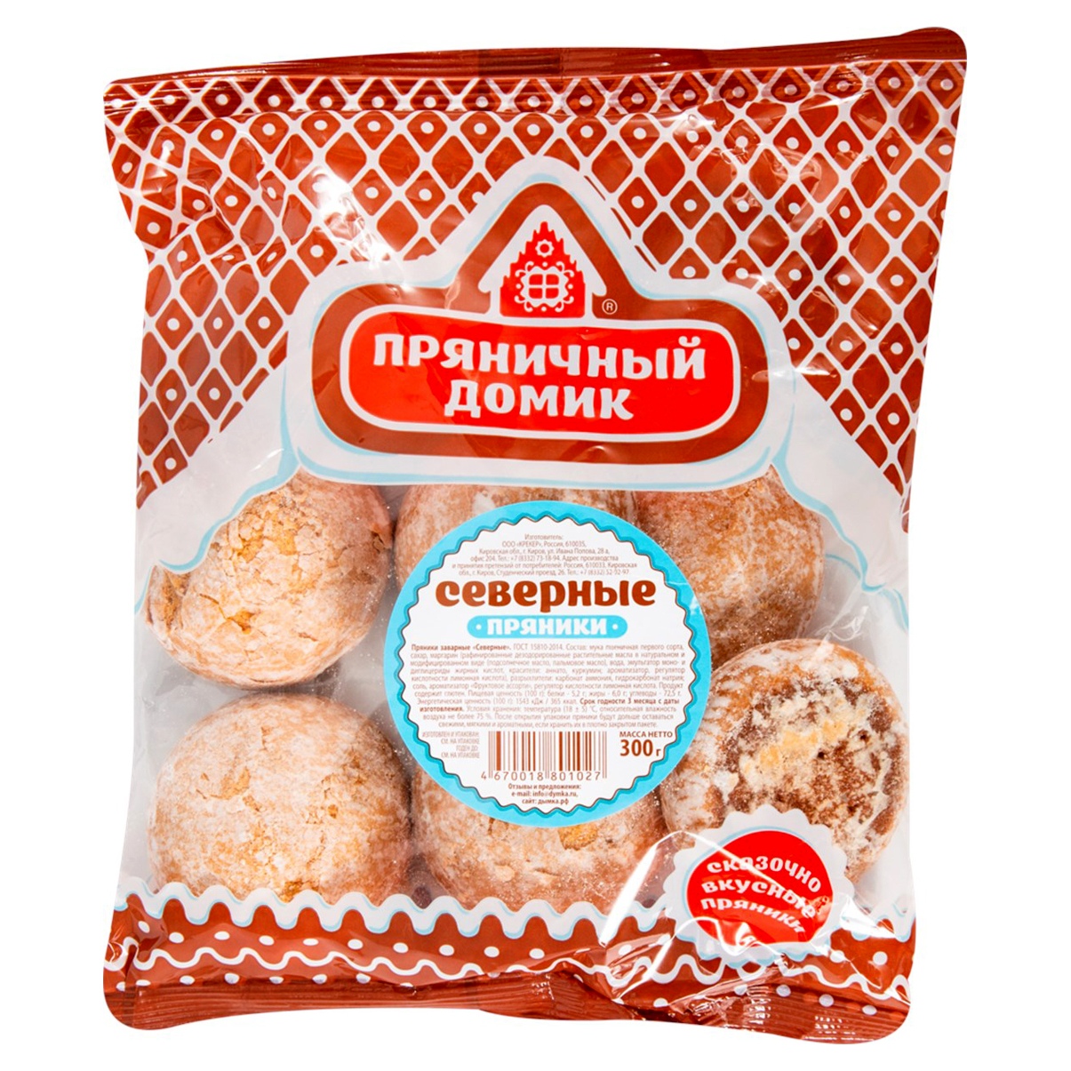 

Пряники Дымка Пряничный домик Северные, 300 г