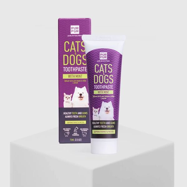 Зубная паста для собак и кошек, мята, 75 мл