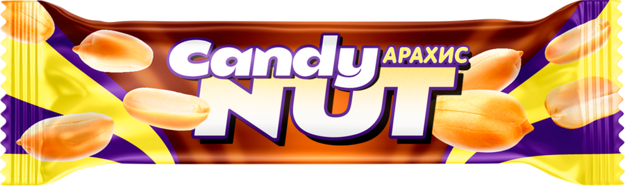 

Батончик шоколадный Candy Nut карамельно-молочный с арахисом