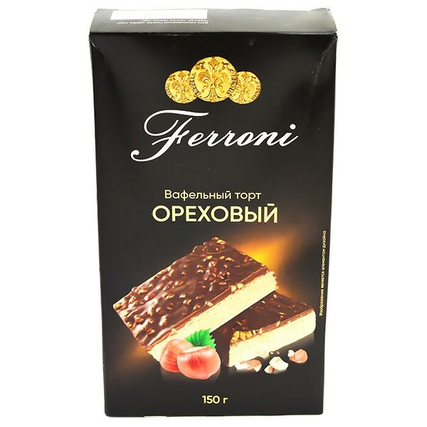 Торт Ferroni вафельный с орехом 150г