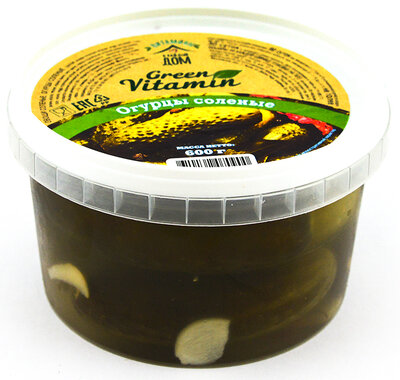 Огурцы Green vitamin соленые 600 г