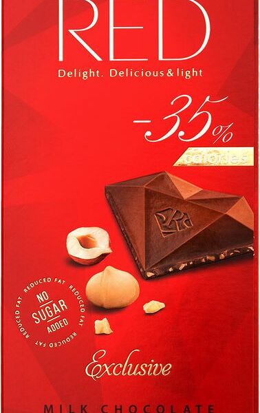 Шоколад молочный RED Фундук и Макадамия, 100 г