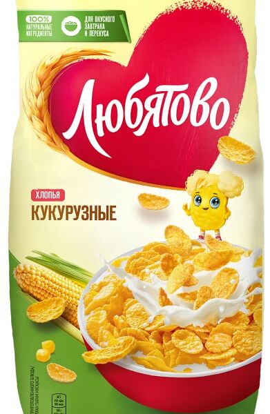 Хлопья Любятово Кукурузные 300г