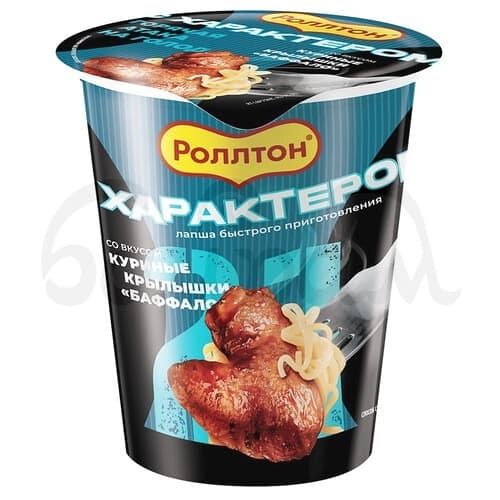 Лапша б/п Роллтон 70гр Куриные крылышки Баффало стакан