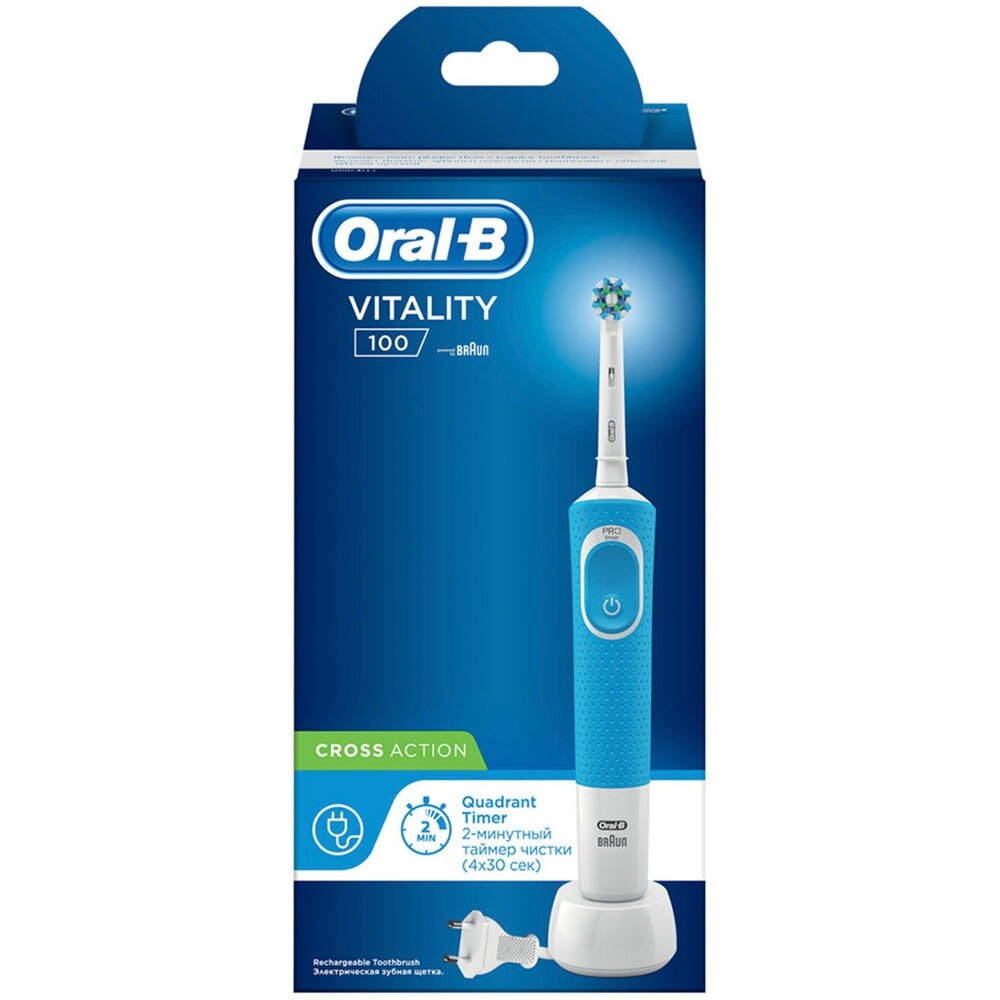 

Зубная щетка электрическая Braun Oral-B Vitality Cross Action голубая 1 шт.