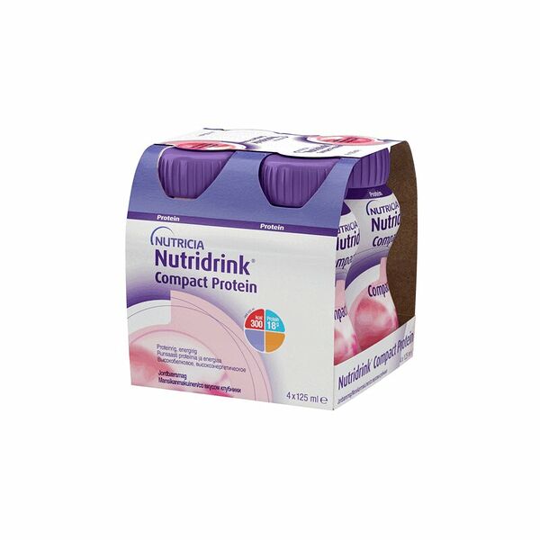 Смесь жидкая Nutridrink Compact Protein 4 шт 125 мл клубника