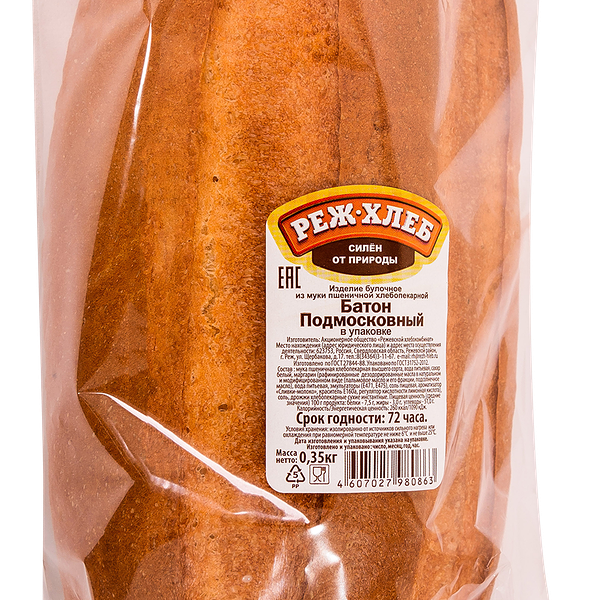 Батон Реж-Хлеб Подмосковный 350 г
