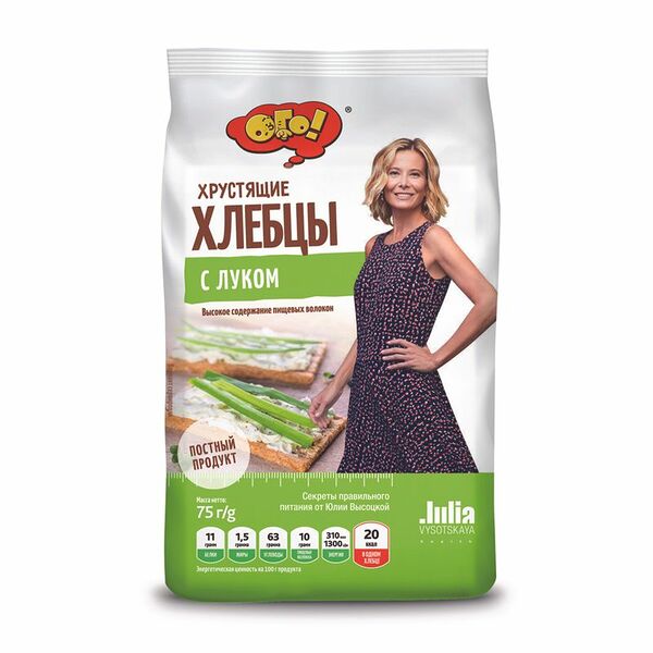 Хлебцы Ого Особые с луком, 75г
