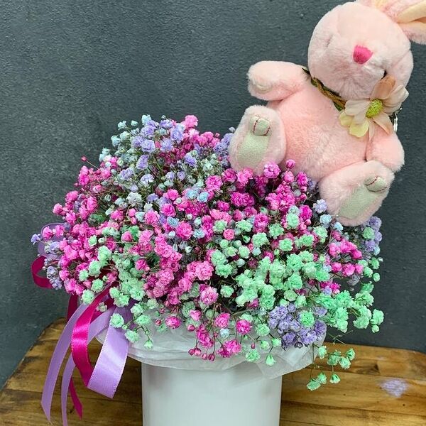 Яркий бокс с мишкой ️