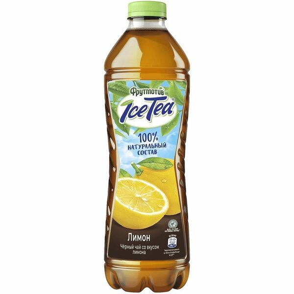 Напиток сокосодержащий Фрутмотив Чёрный чай лимон негазированный, 1.5л