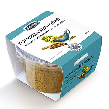 Горчица зерновая Фермерский чеснок 80г, Россия