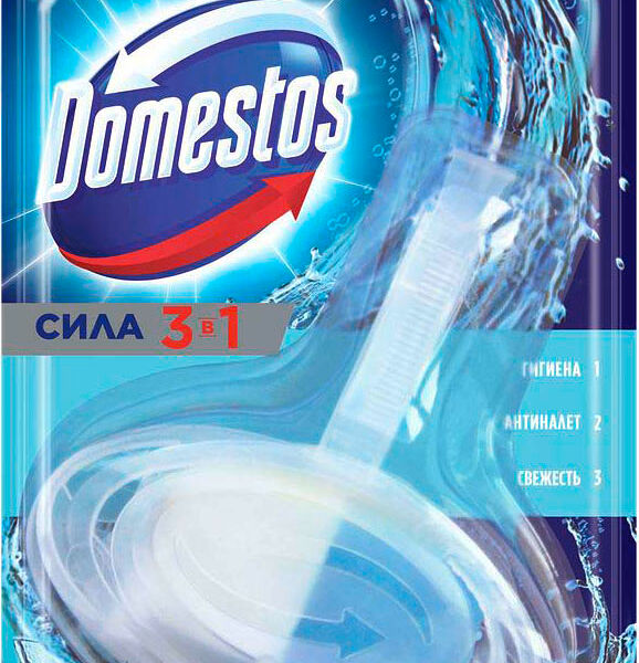 Блок для унитаза Domestos 3в1 Атлантик гигиенический