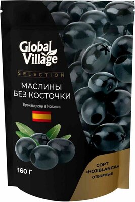 Маслины Global Village selection без косточки 160г