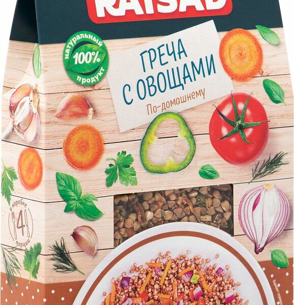 Гарнир Греча с овощами RaiSad по-домашнему, 200 г