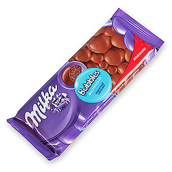 Шоколад молочный Milka Bubbles пористый 