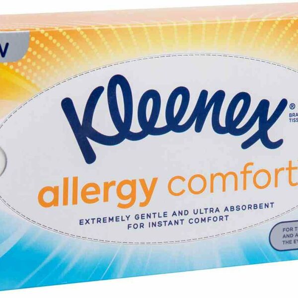 Салфетки бумажные Kleenex Allergy Comfort 20×20 см 3 слоя, 50 шт